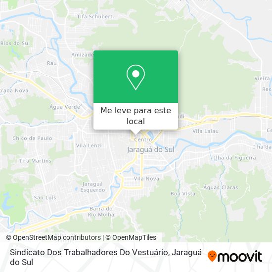 Sindicato Dos Trabalhadores Do Vestuário mapa