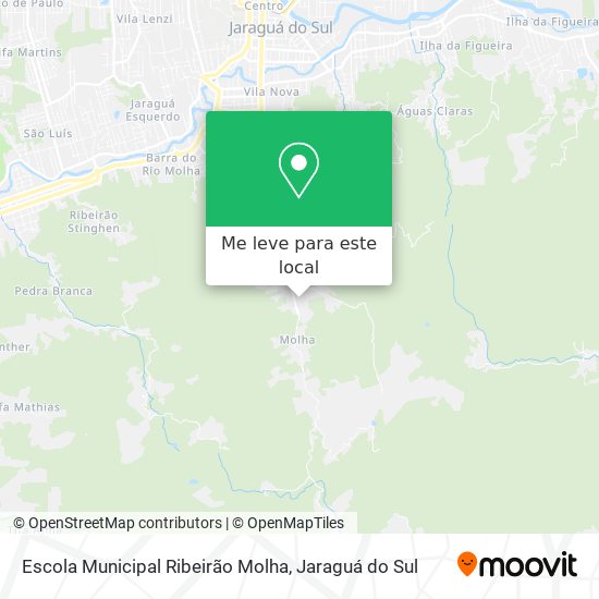 Escola Municipal Ribeirão Molha mapa