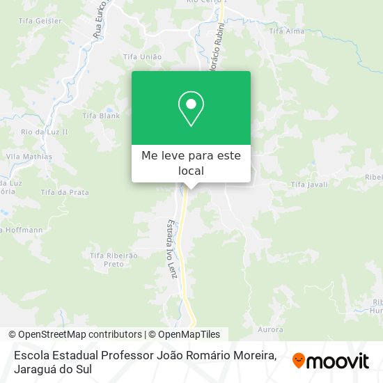 Escola Estadual Professor João Romário Moreira mapa