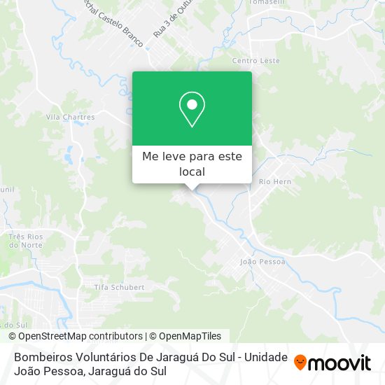 Bombeiros Voluntários De Jaraguá Do Sul - Unidade João Pessoa mapa