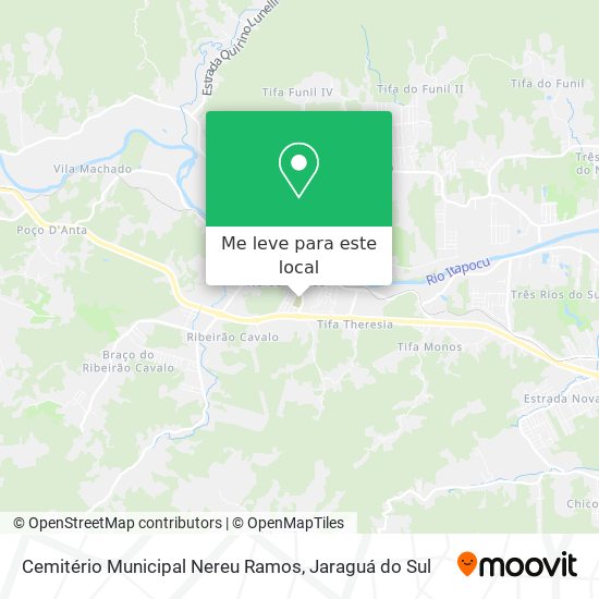 Cemitério Municipal Nereu Ramos mapa