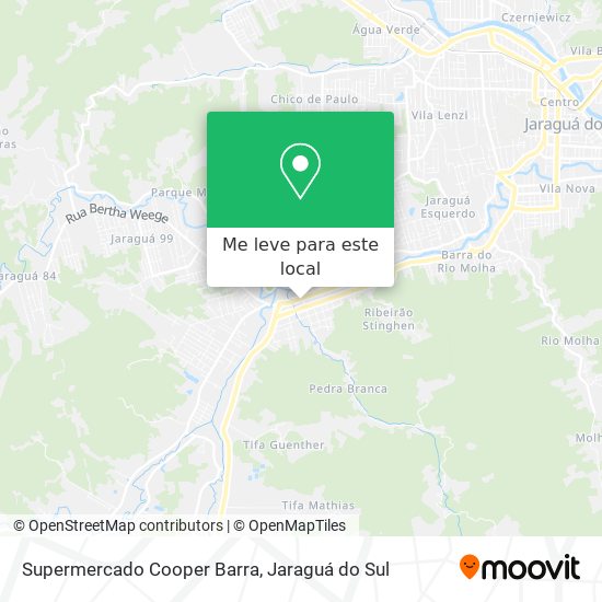 Supermercado Cooper Barra mapa