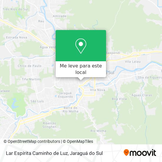 Lar Espírita Caminho de Luz mapa