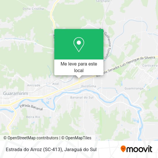 Estrada do Arroz (SC-413) mapa