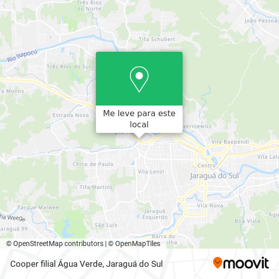 Cooper filial Água Verde mapa