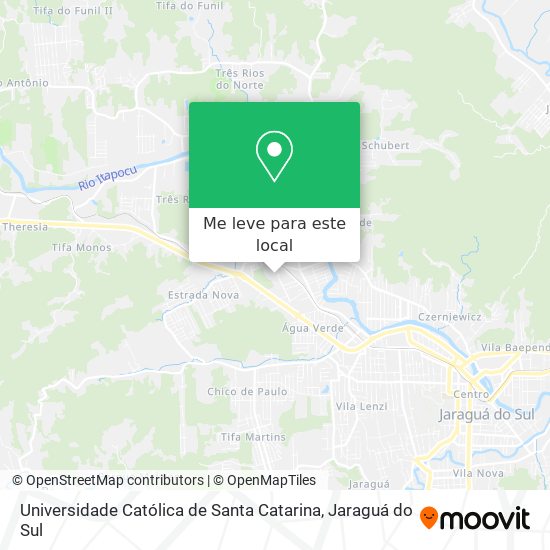 Universidade Católica de Santa Catarina mapa