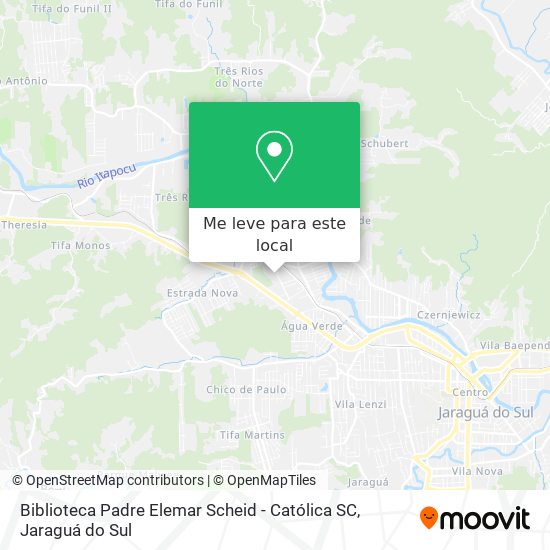 Biblioteca Padre Elemar Scheid - Católica SC mapa