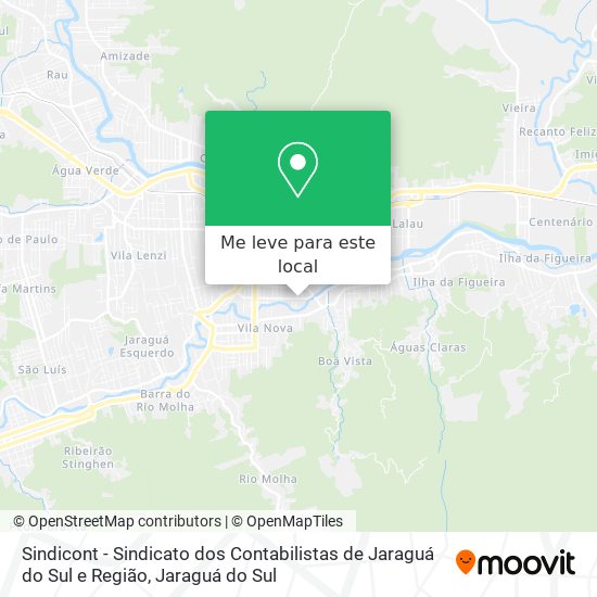 Sindicont - Sindicato dos Contabilistas de Jaraguá do Sul e Região mapa