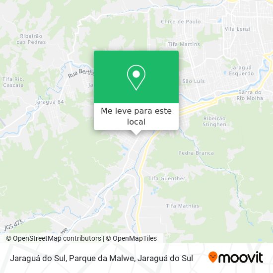 Jaraguá do Sul, Parque da Malwe mapa