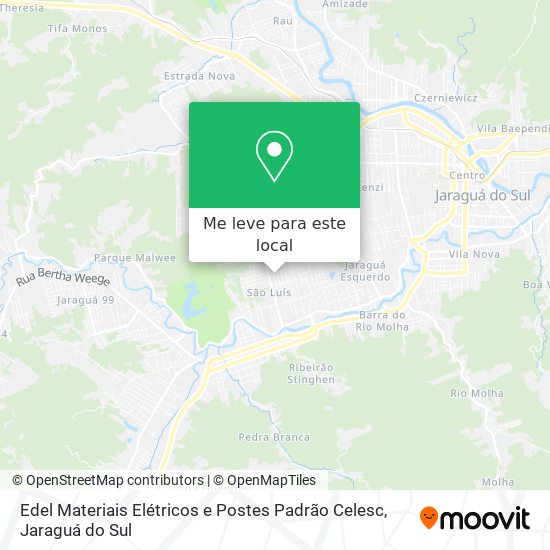 Edel Materiais Elétricos e Postes Padrão Celesc mapa