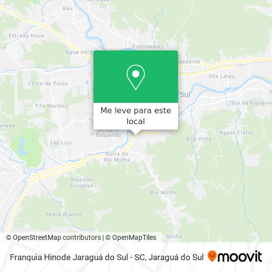 Franquia Hinode Jaraguá do Sul - SC mapa