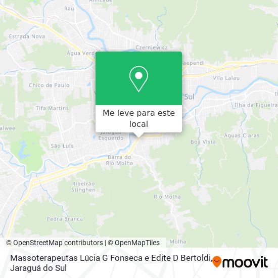 Massoterapeutas Lúcia G Fonseca e Edite D Bertoldi mapa