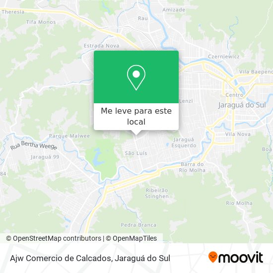 Ajw Comercio de Calcados mapa