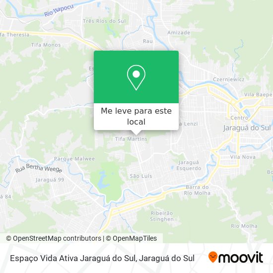 Espaço Vida Ativa Jaraguá do Sul mapa