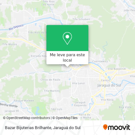 Bazar Bijuterias Brilhante mapa