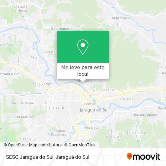 SESC Jaragua do Sul mapa