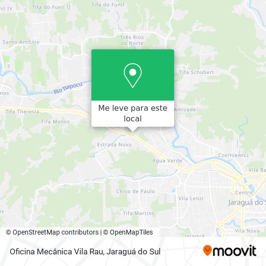Oficina Mecânica Vila Rau mapa