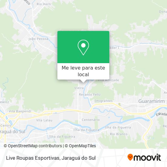 Live Roupas Esportivas mapa