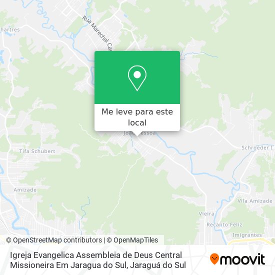 Igreja Evangelica Assembleia de Deus Central Missioneira Em Jaragua do Sul mapa