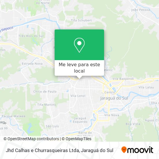 Jhd Calhas e Churrasqueiras Ltda mapa
