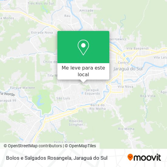 Bolos e Salgados Rosangela mapa