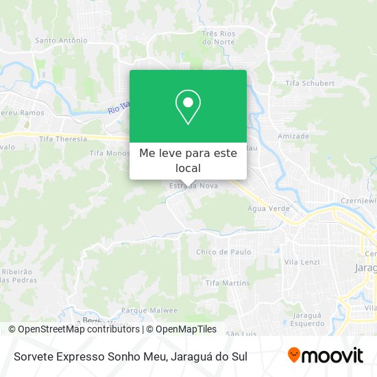 Sorvete Expresso Sonho Meu mapa