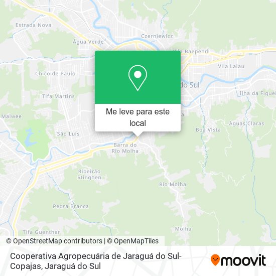 Cooperativa Agropecuária de Jaraguá do Sul-Copajas mapa