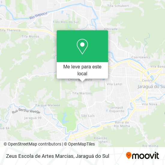 Zeus Escola de Artes Marcias mapa