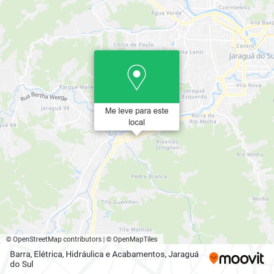 Barra, Elétrica, Hidráulica e Acabamentos mapa