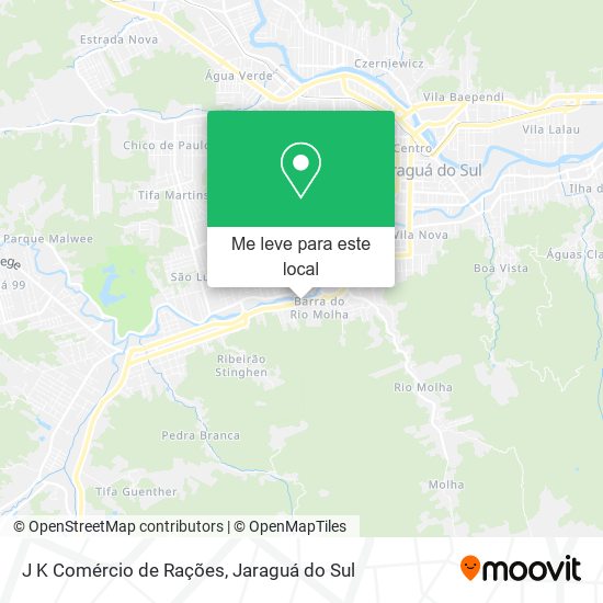 J K Comércio de Rações mapa