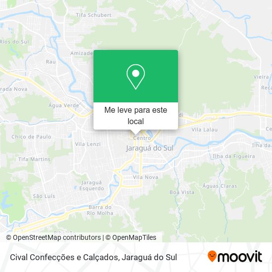 Cival Confecções e Calçados mapa