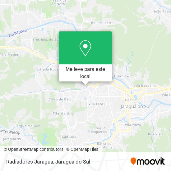 Radiadores Jaraguá mapa