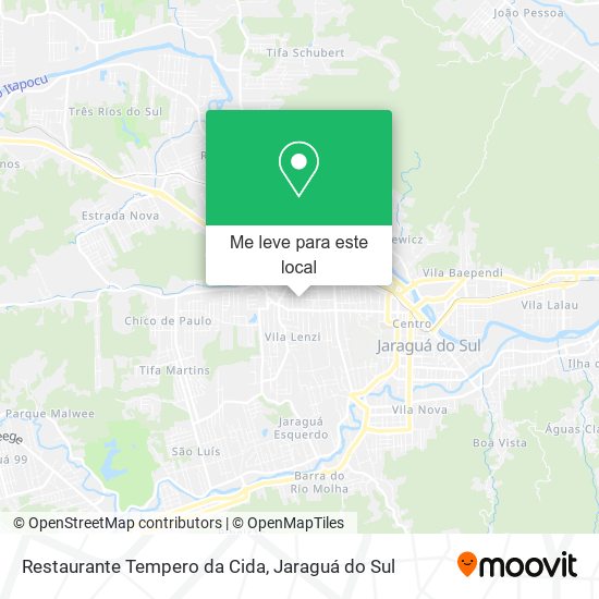 Restaurante Tempero da Cida mapa