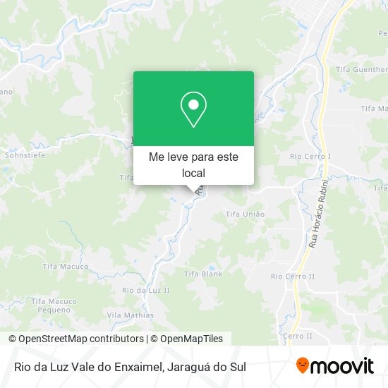 Rio da Luz Vale do Enxaimel mapa