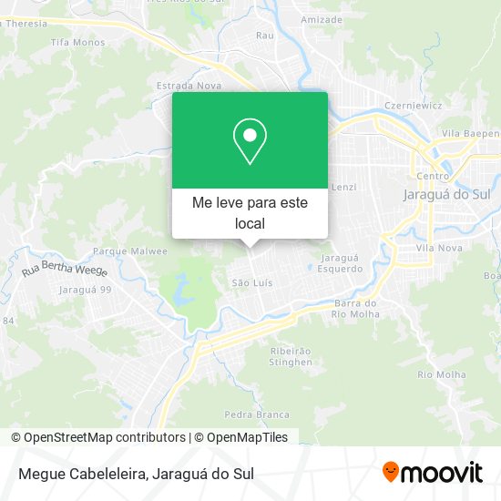 Megue Cabeleleira mapa