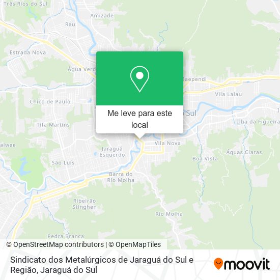 Sindicato dos Metalúrgicos de Jaraguá do Sul e Região mapa