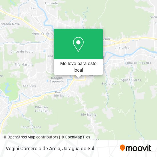 Vegini Comercio de Areia mapa