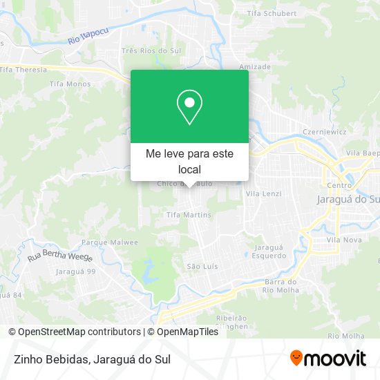 Zinho Bebidas mapa