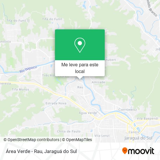Área Verde - Rau mapa