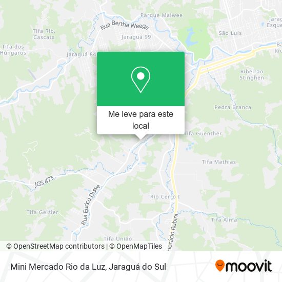 Mini Mercado Rio da Luz mapa