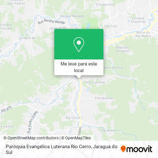 Paróquia Evangélica Luterana Rio Cerro mapa