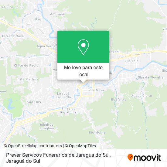 Prever Servicos Funerarios de Jaragua do Sul mapa