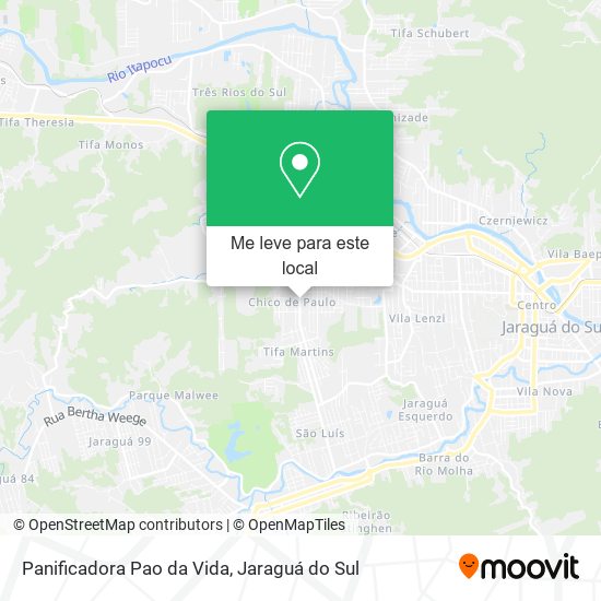 Panificadora Pao da Vida mapa