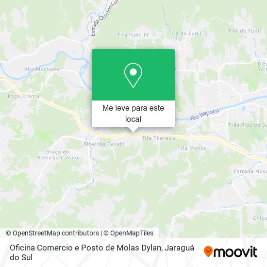 Oficina Comercio e Posto de Molas Dylan mapa