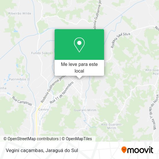 Vegini caçambas mapa
