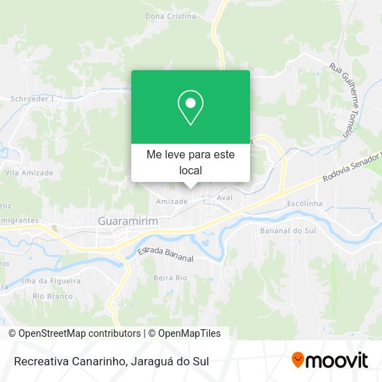 Recreativa Canarinho mapa