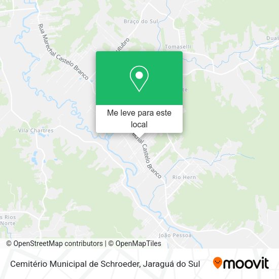 Cemitério Municipal de Schroeder mapa
