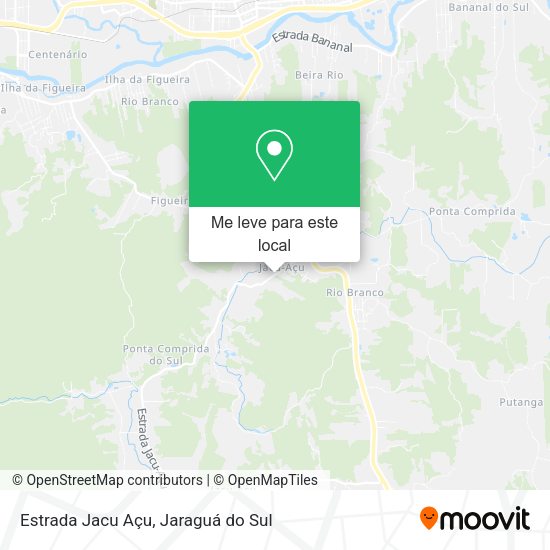 Estrada Jacu Açu mapa