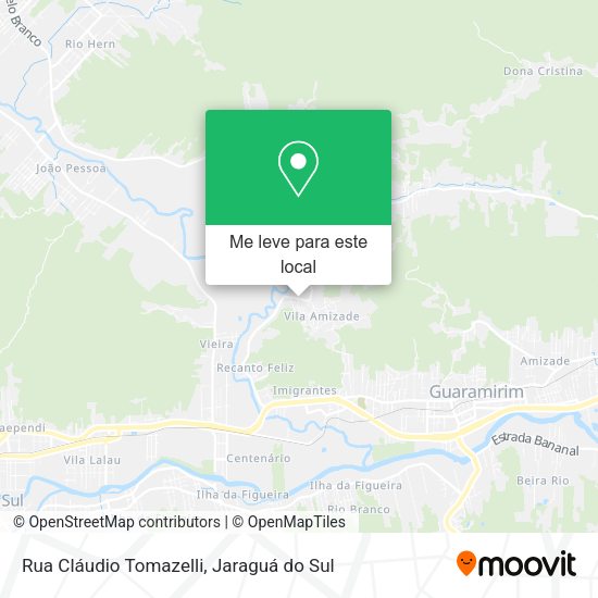 Rua Cláudio Tomazelli mapa