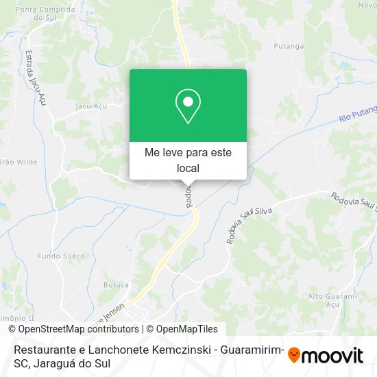 Restaurante e Lanchonete Kemczinski - Guaramirim-SC mapa